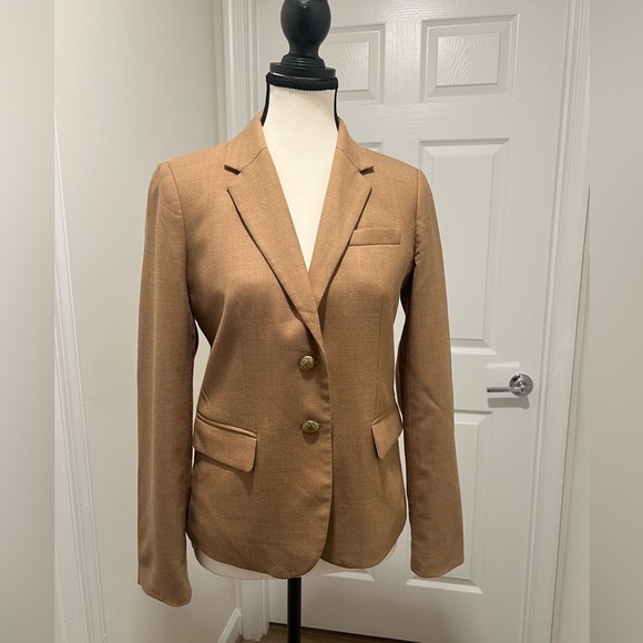 Women’s J.Crew Camel Blazer — Size 2 — Gold Buttons | Perfect Exterior ✨ - Picture 12 of 17